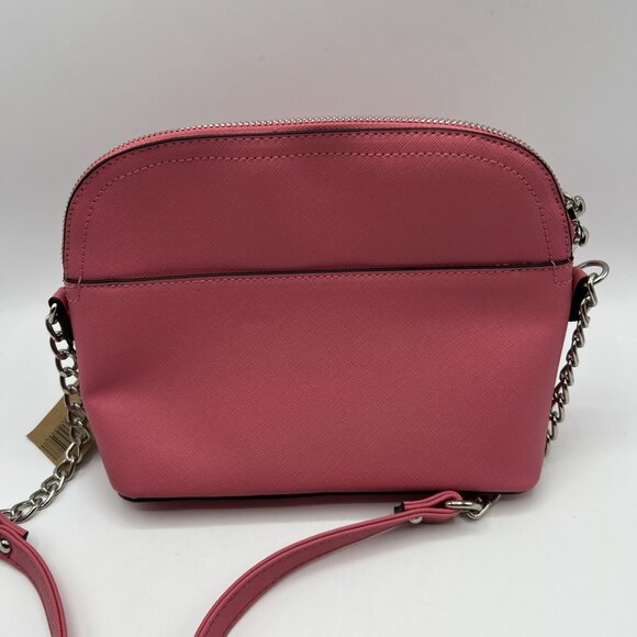 Steve Madden Pink Crossbody Purse Silver Chain - Picture 2 of 6